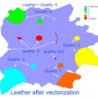 PhotoTrace vectorization of leather with quality zone overview