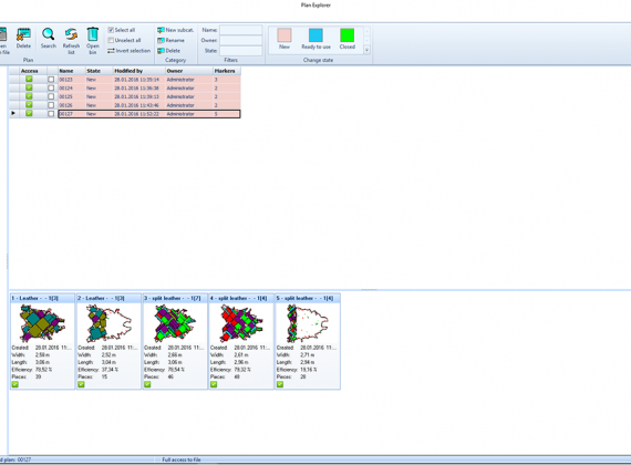 Cutting plan explorer. MRP. Cutting Room Management - MiriSys Software