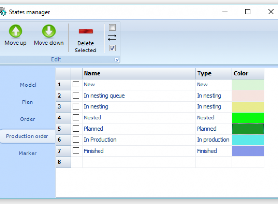 Administration Modul  - MRP - Cutting Room Management - MiriSys Software